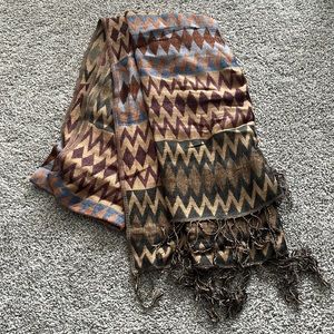 Chevron scarf fall colors
